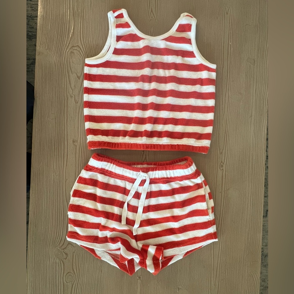 Hanna Andersson Red and White Striped Set
